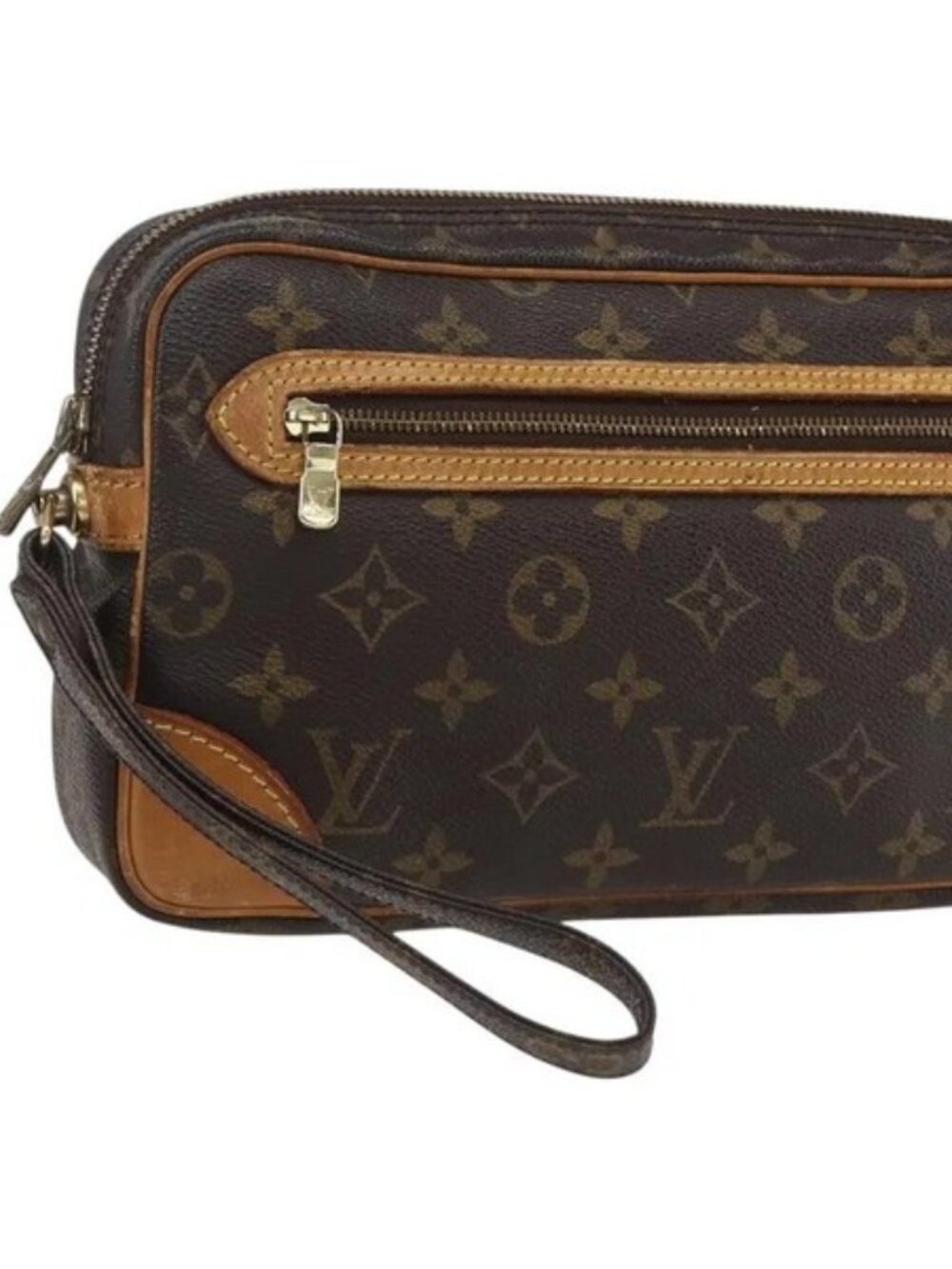 LOUIS VUITTON MARLY DRAGONNE PM MONOGRAM & VACHETTA TRIM SINGLE STRAP PURSE BAG